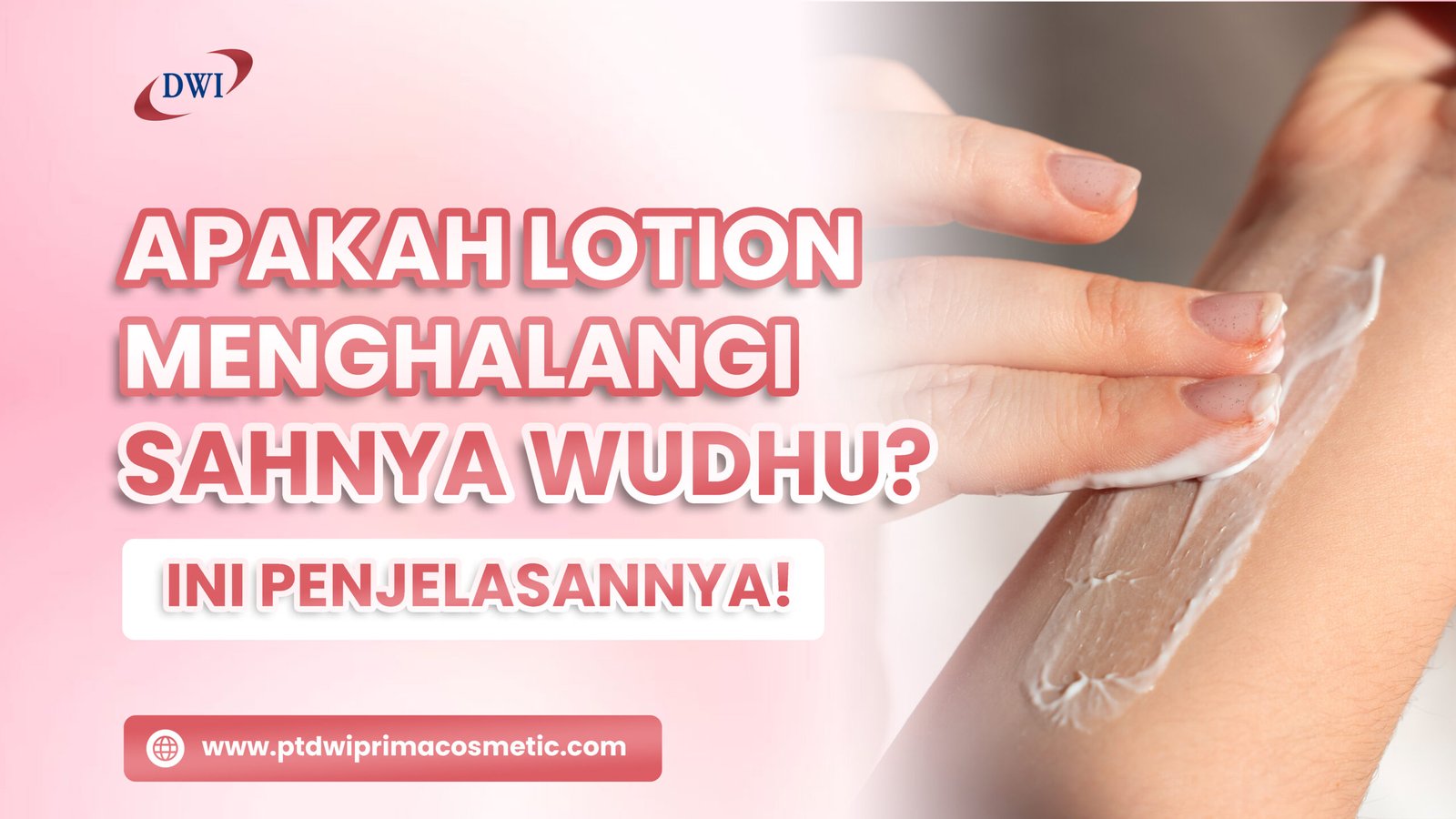 lotion menghalangi sahnya wudhu